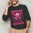 Strike Out Breast Cancer Baseball Ice Cream Drip Unisex Long Sleeve T-Shirt Strike Out Breast Cancer Baseball Ice Cream Drip Unisex Long Sleeve T-Shirt