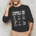 Things I Do In My Spare Time Baseball Lovers Kids Boys Unisex Long Sleeve T-Shirt