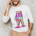 Baseball Ice Cream Drip Boys Glove Sprinkles Baseball Lover Unisex Long Sleeve T-Shirt