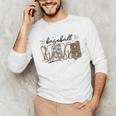 Preppy Baseball Mama Coquette Bow Game Day Mom Mother Unisex Long Sleeve T-Shirt
