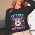 8th Birthday Baseball 8 Year Old Ice Cream Drip Boy Baseball Unisex Long Sleeve T-Shirt