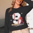 9 Years Old Baseball Birthday Boy 9th Bday Party Unisex Long Sleeve T-Shirt