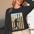 Baseball Drip Boys Dripping Ice Cream Baseball American Flag Unisex Long Sleeve T-Shirt