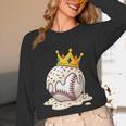 Baseball Drip Ice Cream Crown Melt Graphic Unisex Long Sleeve T-Shirt
