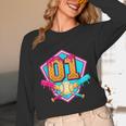 Baseball Drip Jersey Number 1 For Players & 1th Birthday Unisex Long Sleeve T-Shirt