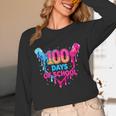 Baseball Ice Cream Drip 100 Days Of School Boys Girls 100th Unisex Long Sleeve T-Shirt