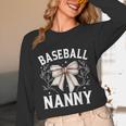 Baseball Nanny Baseball Coquette Bow Unisex Long Sleeve T-Shirt