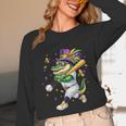 Baseball Player Mardi Gras Alligator Carnival Costume Beads Unisex Long Sleeve T-Shirt Baseball Player Mardi Gras Alligator Carnival Costume Beads Unisex Long Sleeve T-Shirt