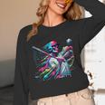 Baseball Skeleton Ice Cream Drip Baseball Boys Youth Unisex Long Sleeve T-Shirt