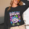 Bruh Baseball Drip Boys Youth Ice Cream Dripping Baseball Unisex Long Sleeve T-Shirt