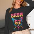 Bruh Baseball Ice Cream Drip Number 67 Player 67th Birthday Unisex Long Sleeve T-Shirt