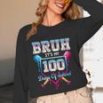 Bruh It's My 100 Days Of School Baseball Ice Cream Drip Boys Unisex Long Sleeve T-Shirt Bruh It's My 100 Days Of School Baseball Ice Cream Drip Boys Unisex Long Sleeve T-Shirt