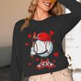Cute Dripping Baseball Lover Valentines Day Boys Kids Unisex Long Sleeve T-Shirt