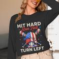 Hit Hard Run Fast Turn Left Baseball Cream Drip Crossed Bats Unisex Long Sleeve T-Shirt Hit Hard Run Fast Turn Left Baseball Cream Drip Crossed Bats Unisex Long Sleeve T-Shirt
