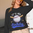 Kids 8th Baseball Birthday Party Boys Sport Fan 8 Years Old Unisex Long Sleeve T-Shirt