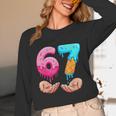 Six Seven 6-7 Baseball Ice Cream Drip 67 Meme Hands Unisex Long Sleeve T-Shirt