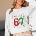 67 Baseball Christmas Candy Cane Snowflake Holiday Sports Unisex Long Sleeve T-Shirt