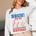 Bruh It's My 2nd Birthday Boy Baseball Themed Party Unisex Long Sleeve T-Shirt Bruh It's My 2nd Birthday Boy Baseball Themed Party Unisex Long Sleeve T-Shirt