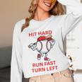 Hit Hard Run Fast Turn Left Baseball Player Premium Tri-Blend Unisex Long Sleeve T-Shirt Hit Hard Run Fast Turn Left Baseball Player Premium Tri-Blend Unisex Long Sleeve T-Shirt