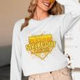 Strike Out Childhood Cancer Boys Baseball Drip Gold Ribbon Unisex Long Sleeve T-Shirt Strike Out Childhood Cancer Boys Baseball Drip Gold Ribbon Unisex Long Sleeve T-Shirt