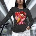 Baseball Heart Valentine Baseball Ice Cream Drip Boys Girls Unisex Long Sleeve T-Shirt