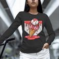 Baseball Ice Cream Drip Baseball Strawberry For Youth Red Unisex Long Sleeve T-Shirt