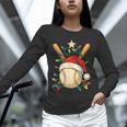 Baseball Santa Christmas Ball Baseball Lover Player Boys Unisex Long Sleeve T-Shirt
