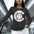 Baseball Sport Player Graphic Monogram Initial Letter C Unisex Long Sleeve T-Shirt Baseball Sport Player Graphic Monogram Initial Letter C Unisex Long Sleeve T-Shirt
