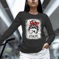 Bleached Tia Life Soccer Messy Bun Baseball Game Day Unisex Long Sleeve T-Shirt