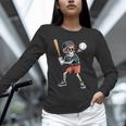 Halloween Skeleton Playing Baseball 67 Six Seven Meme Unisex Long Sleeve T-Shirt