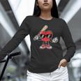Women's Valentines Day Heart Baseball Player Sports Boys Kids Men Unisex Long Sleeve T-Shirt