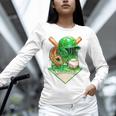 Baseball Life Style Ice Cream Drip Green Premium Tri-Blend Unisex Long Sleeve T-Shirt