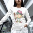 Cute Baseball Ice Cream Drip For Girls & Boys 2 Sides Unisex Long Sleeve T-Shirt
