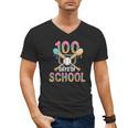 100 Days Of School Baseball 100th Day Of School Men's V-Neck T-Shirt