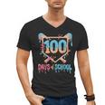 100 Days Of School Baseball Drip 100 Days Of School Men's V-Neck T-Shirt 100 Days Of School Baseball Drip 100 Days Of School Men's V-Neck T-Shirt