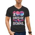 100 Days Of School Baseball Lover Donut Drip Boy Girl Men's V-Neck T-Shirt 100 Days Of School Baseball Lover Donut Drip Boy Girl Men's V-Neck T-Shirt