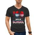 100 Days Of School Dripping Baseball 100th Day Teacher Boy Men's V-Neck T-Shirt