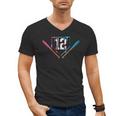 12th Birthday Baseball Ice Cream Drip 12 Years Old Boy Kids Men's V-Neck T-Shirt