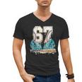67 Baseball Drip Boys Youth Kids 6-7 Ice Cream Dripping 6 7 Men's V-Neck T-Shirt