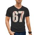 67 Baseball Six Seven 6 7 Meme 67 Men's V-Neck T-Shirt