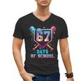 67 Days Of School 67th Day Baseball Meme Men Boys Kids Men's V-Neck T-Shirt