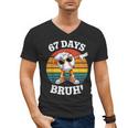 67 Days Of School Bruh Teacher Kids Dabbing Baseball Men's V-Neck T-Shirt 67 Days Of School Bruh Teacher Kids Dabbing Baseball Men's V-Neck T-Shirt