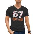 67 Trend Baseball Glove Number Style Men's V-Neck T-Shirt 67 Trend Baseball Glove Number Style Men's V-Neck T-Shirt