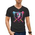 7th Birthday Boys Baseball Ice Cream Drip Boys Baseball Men's V-Neck T-Shirt 7th Birthday Boys Baseball Ice Cream Drip Boys Baseball Men's V-Neck T-Shirt