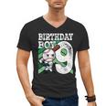 9th Birthday Baseball Birthday Party 9th Birthday Boy Men's V-Neck T-Shirt 9th Birthday Baseball Birthday Party 9th Birthday Boy Men's V-Neck T-Shirt