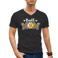 Ball Mom Leopard Baseball Softball Player Mom Men's V-Neck T-Shirt Ball Mom Leopard Baseball Softball Player Mom Men's V-Neck T-Shirt