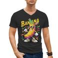 Banana Baseball Cartoon Cool Sports Kids Teens Men's V-Neck T-Shirt