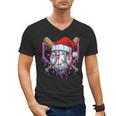 Baseball Christmas Santa Hat Baseball Christmas Drip Men's V-Neck T-Shirt Baseball Christmas Santa Hat Baseball Christmas Drip Men's V-Neck T-Shirt