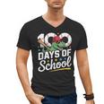 Baseball Dinosaur 100 Days Of School Kids Theme Men's V-Neck T-Shirt