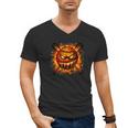 Baseball Drip Angry Lava Slime Ball Graphic Men's V-Neck T-Shirt Baseball Drip Angry Lava Slime Ball Graphic Men's V-Neck T-Shirt